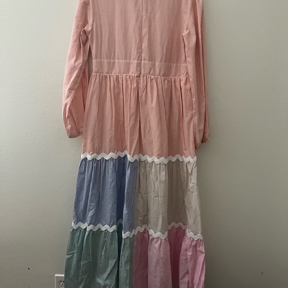 Touché Prive striped poplin shirt dress size 38 NWT modest and hijab friendly - Picture 5 of 6